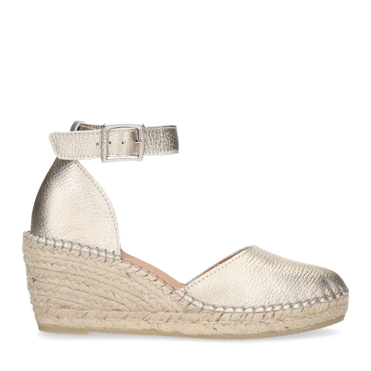 Gouden leren sleehakken