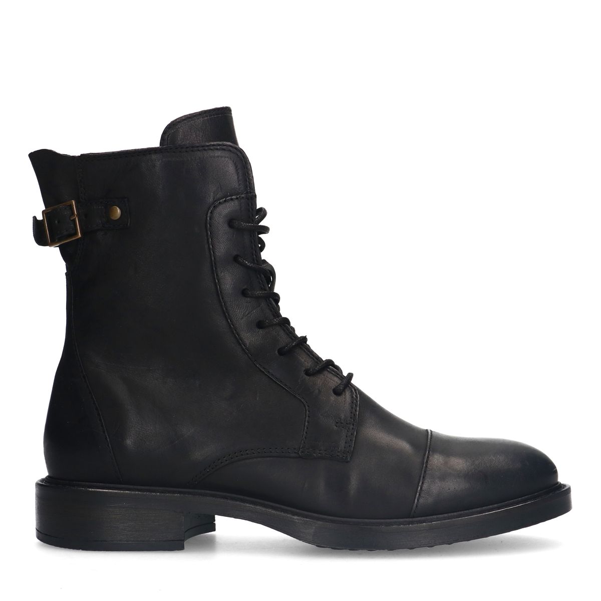 Zwarte leren veterboots