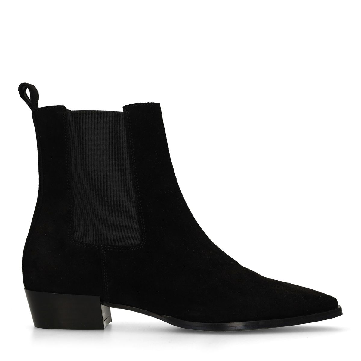 Zwarte suède chelsea boots