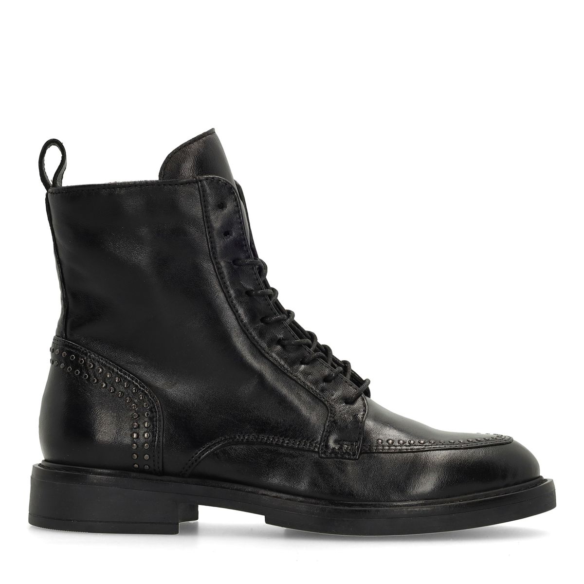 Zwarte leren biker boots