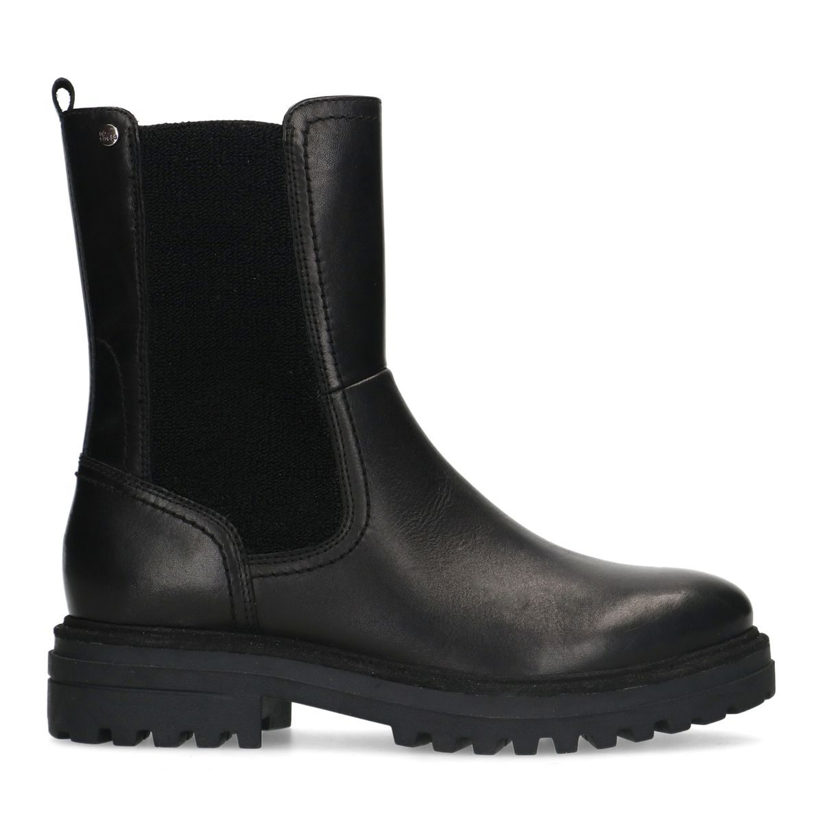 Zwarte leren chelsea boots