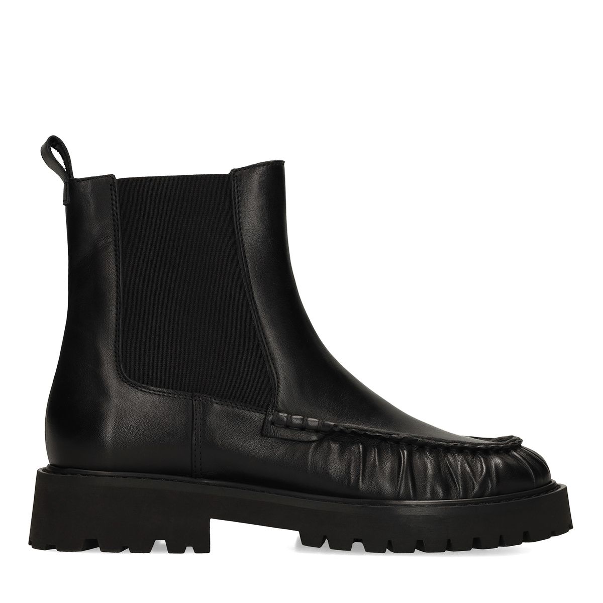 Zwarte leren chelsea boots
