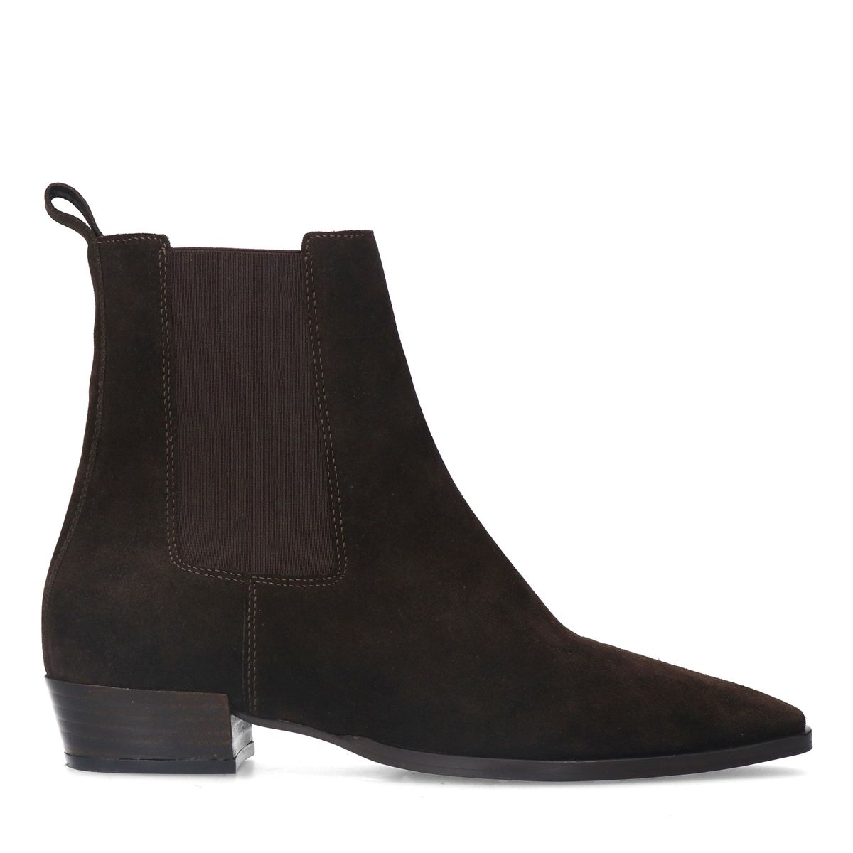 Manfield Bruine suède chelsea boots