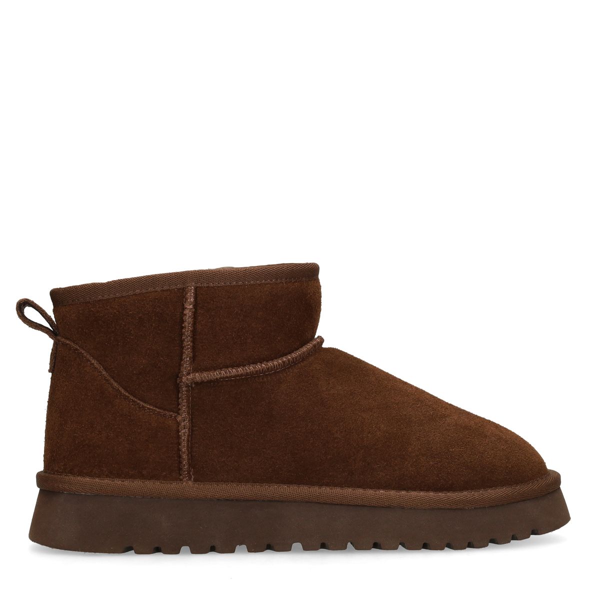 Donkerbruine suède snowboots