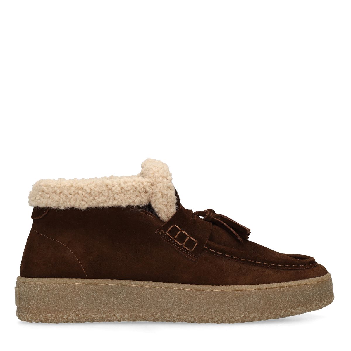 Manfield Bruine Suède Teddy Boots