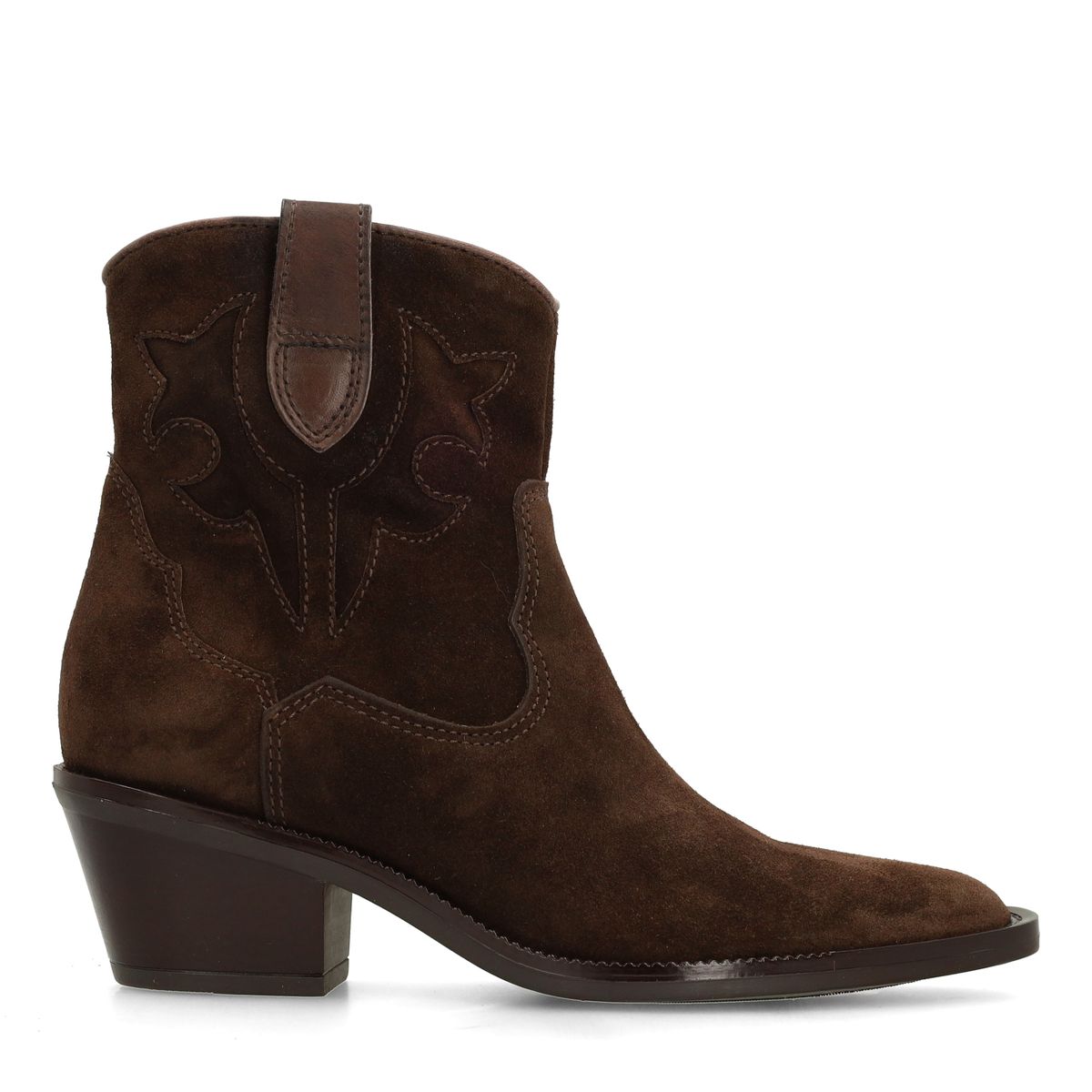 Bruine suède cowboy laarsjes