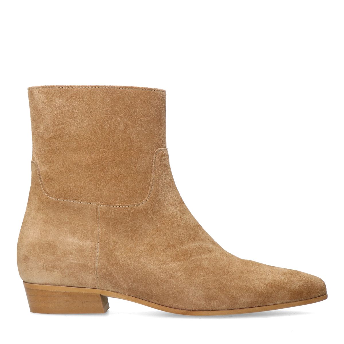 Manfield Beige suède chelsea boots