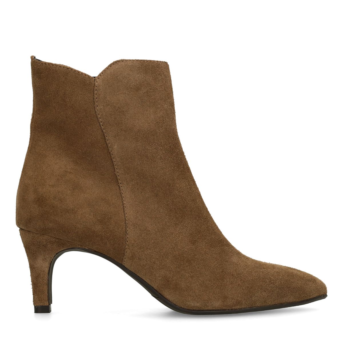 Taupe suède enkellaarsjes