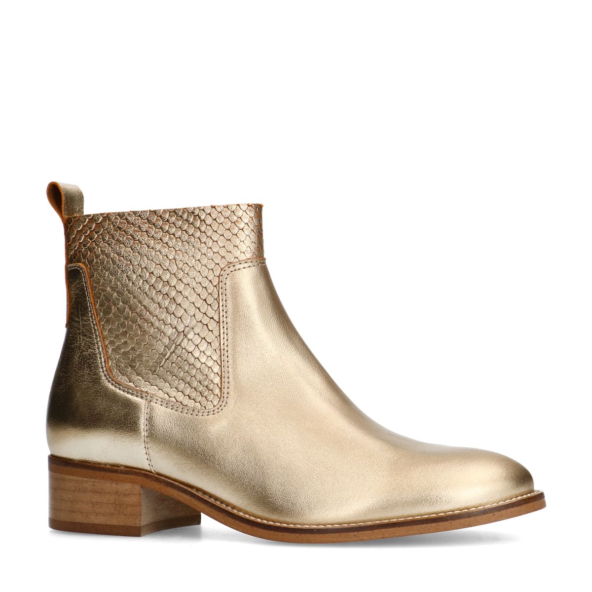 Gouden leren cowboylaarsjes