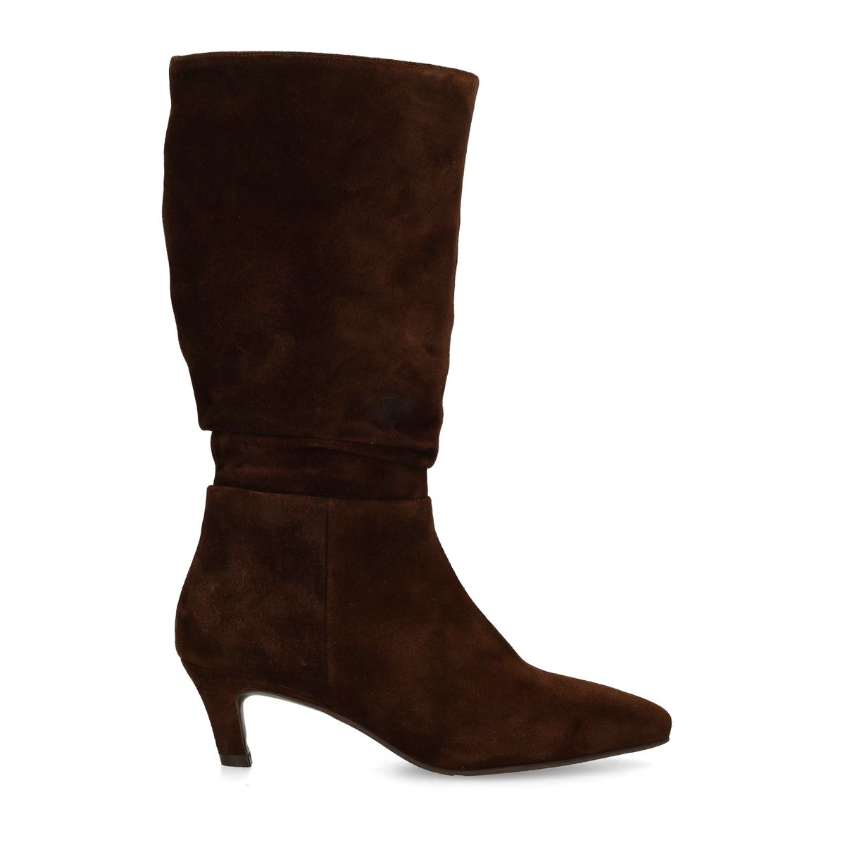 Manfield Braune Veloursleder-Stiefel