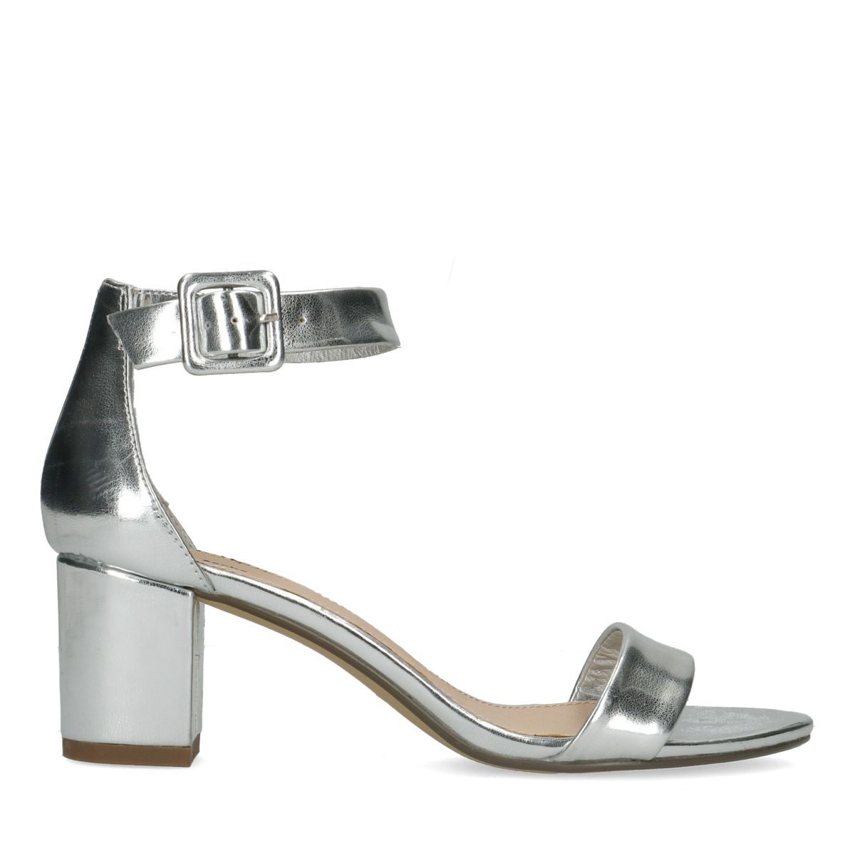 Minimal-Sandalen metallic-silber