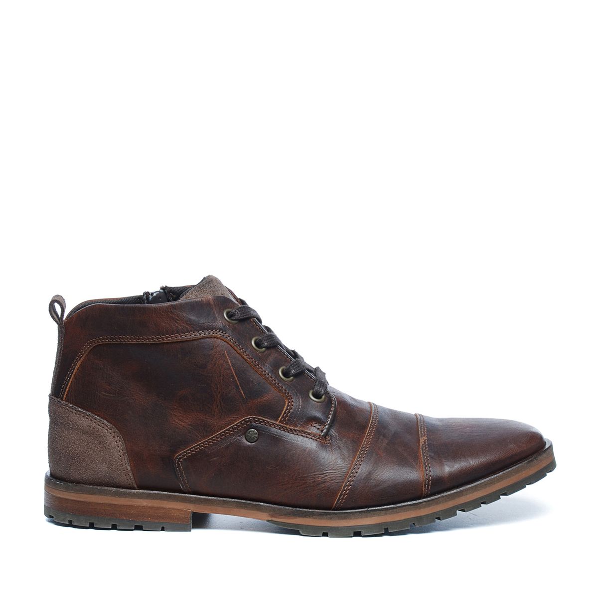 Braune Schnürschuhe mit hohem Schaft
