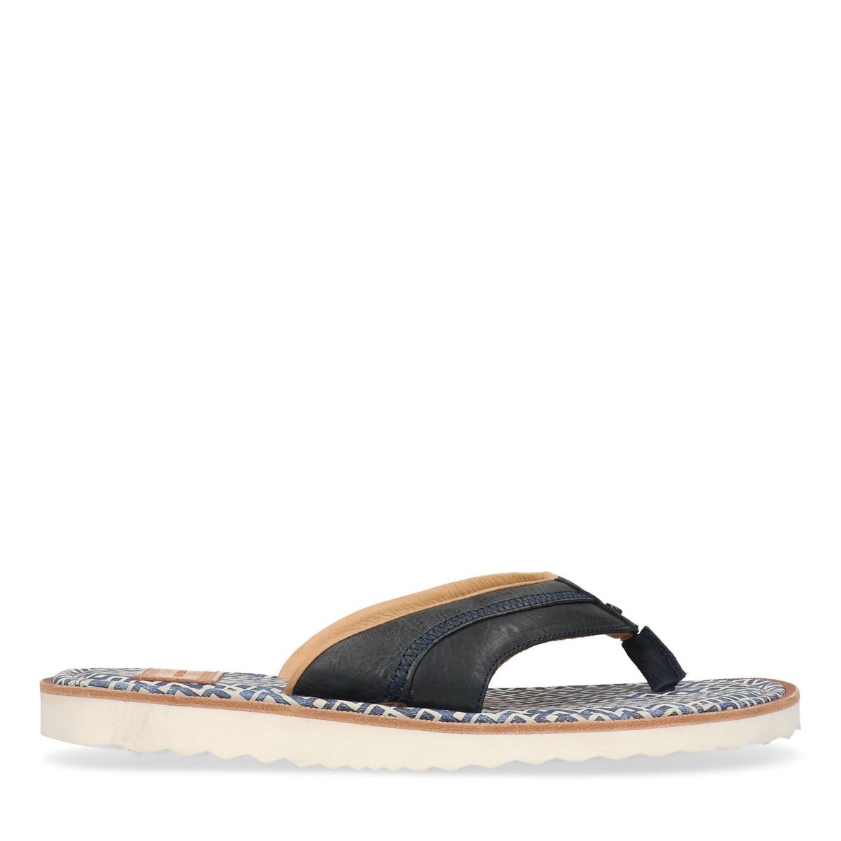 REHAB Raoul blaue Leder-Sandalen