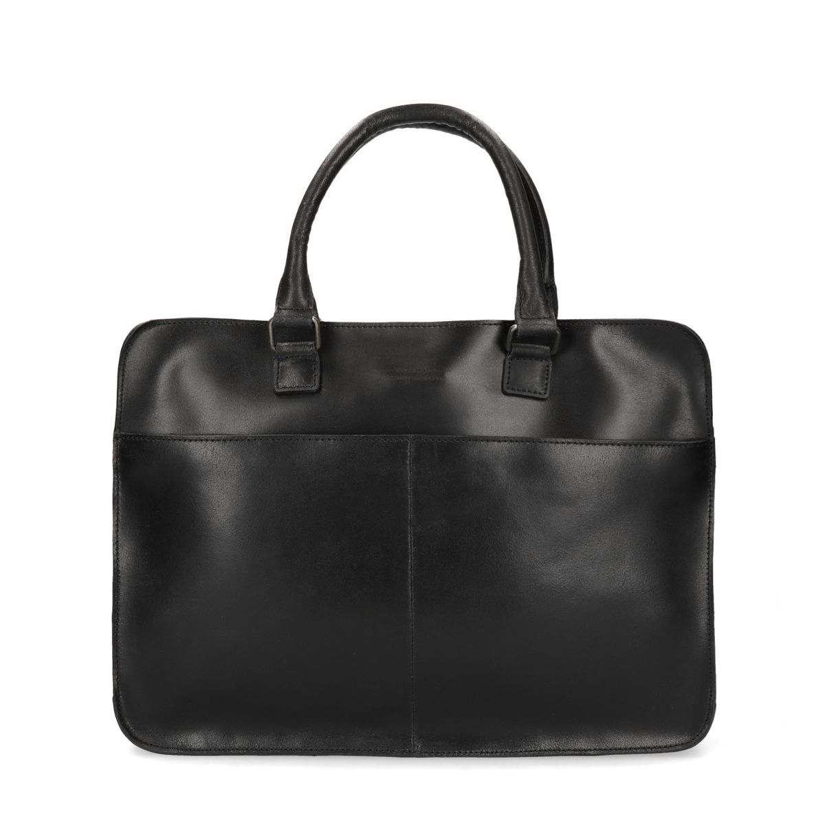 Schwarze Laptoptasche aus Leder