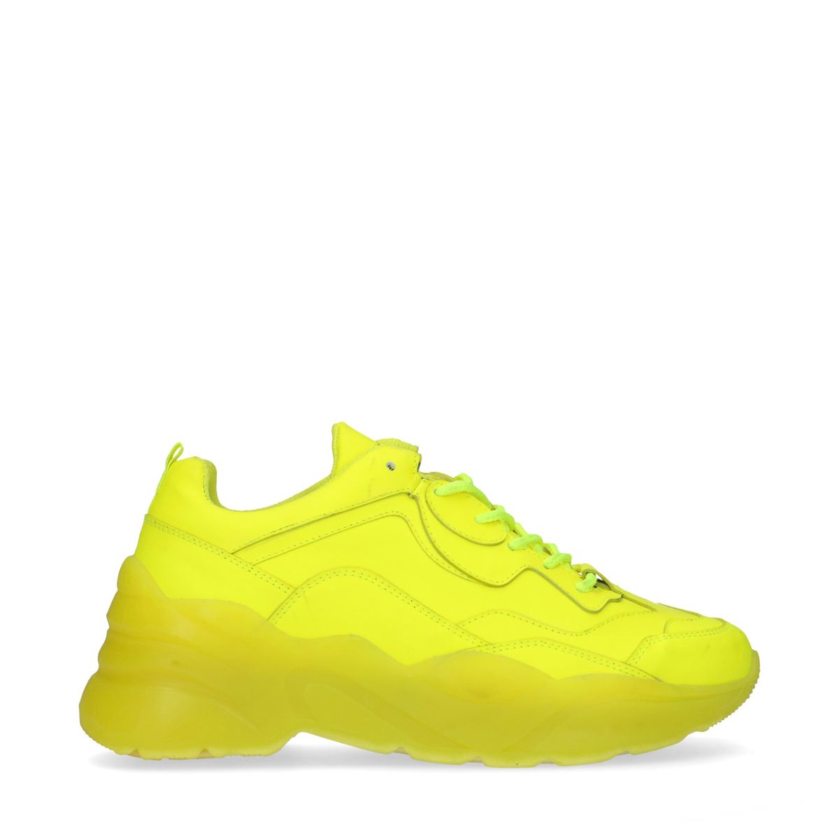 Neongelbe Dad-Sneakers