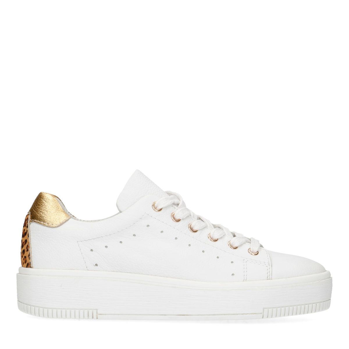 Weiße Plateausneaker mit Details