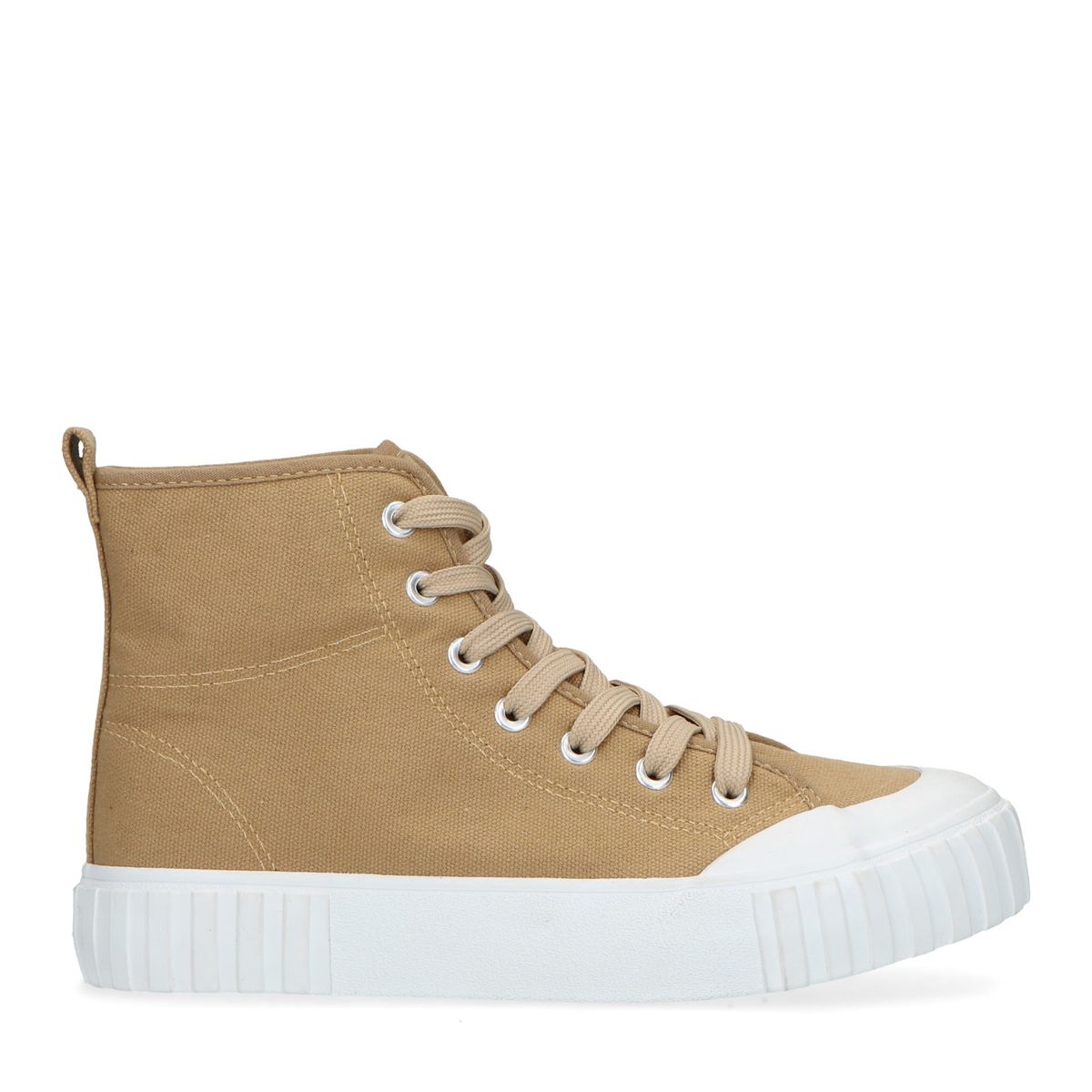 Halbhohe beigefarbene Sneaker