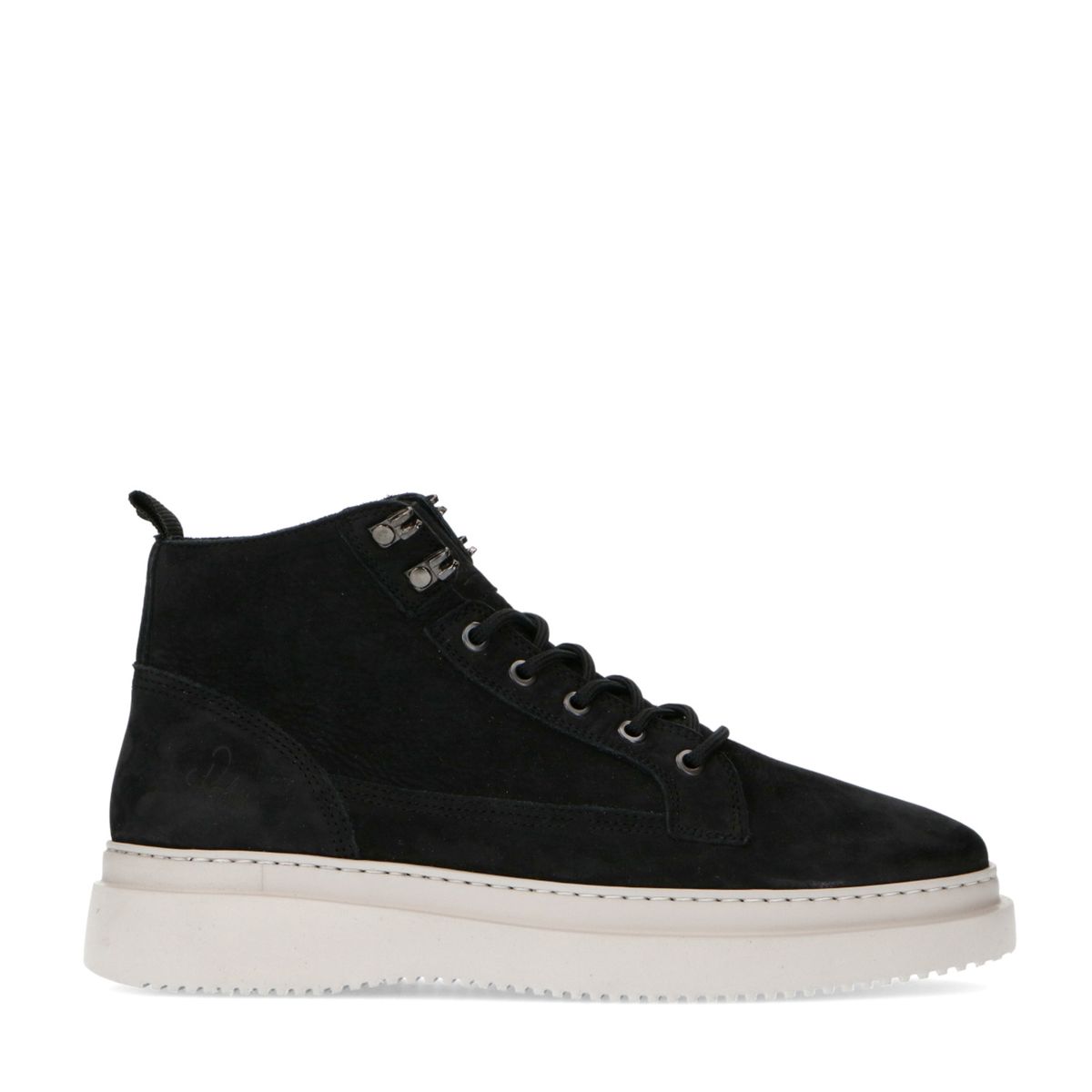 REHAB schwarze Schnürschuhe aus Veloursleder