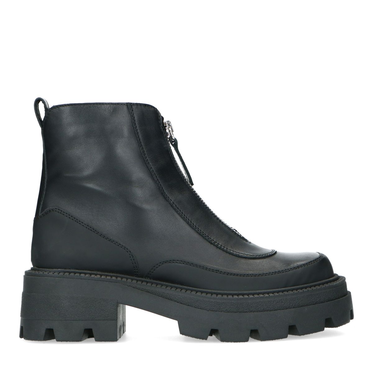 Schwarze Boots mit Reißverschluss