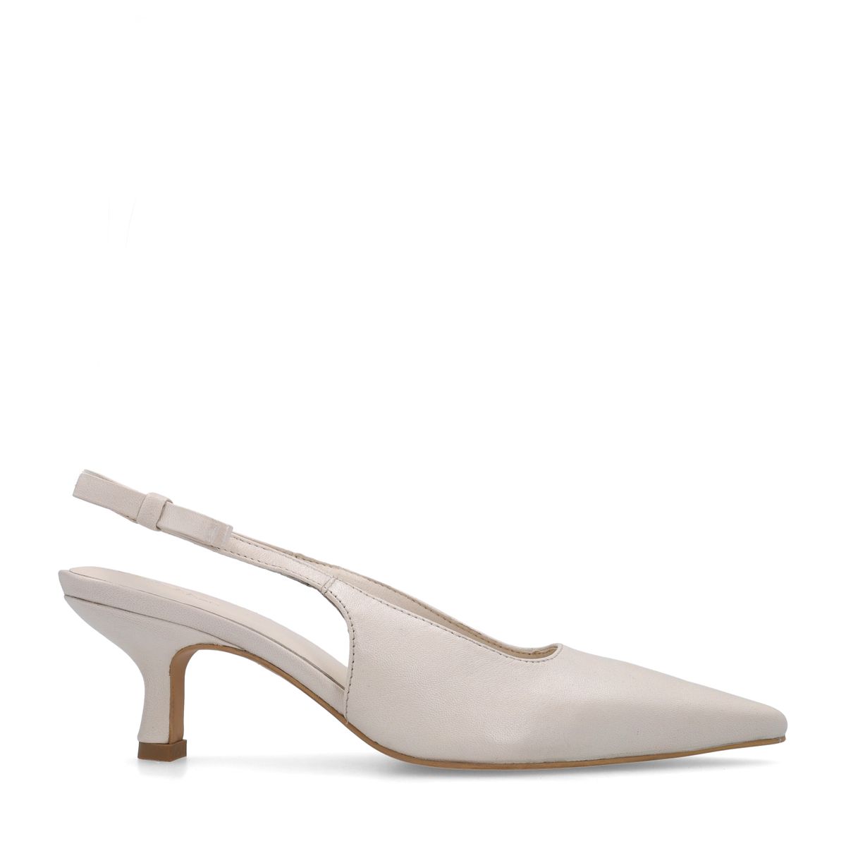 Off white leren slingback pumps - Sacha - Modalova