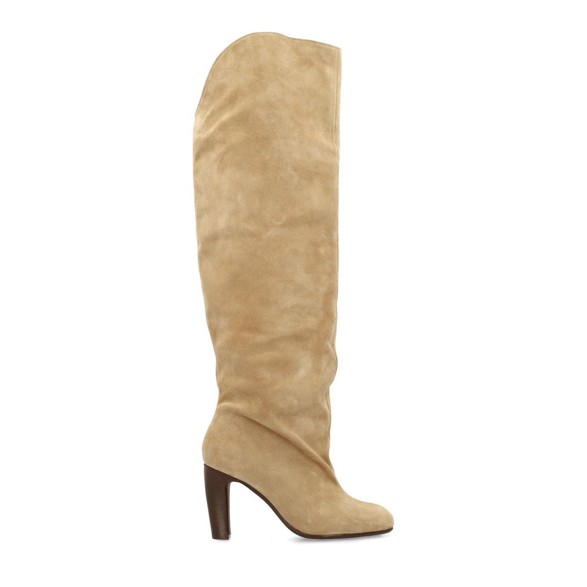 Bottes hautesà talon en daim - Sacha - Modalova