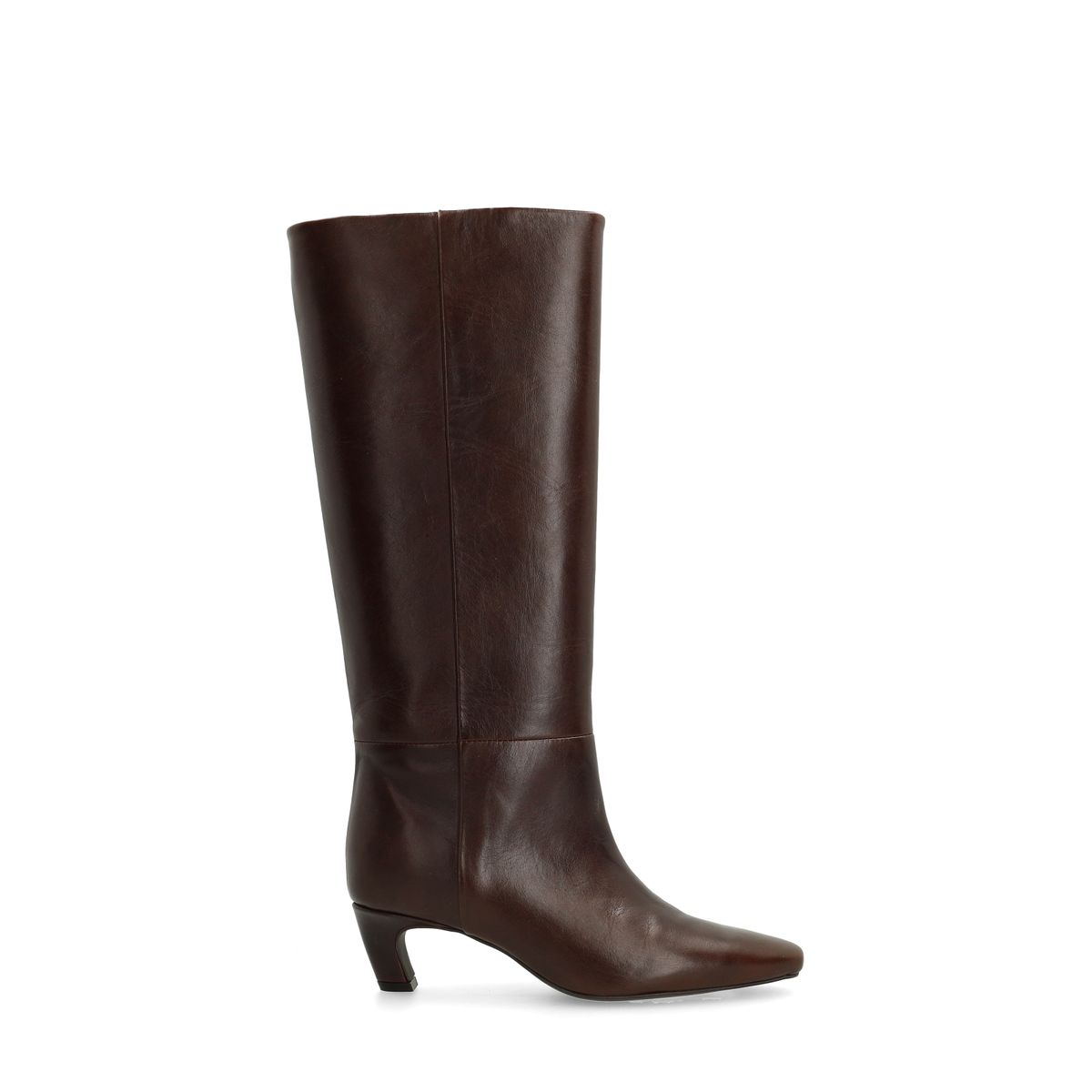 Bottes hautesà talon en cuir - marron - Sacha - Modalova