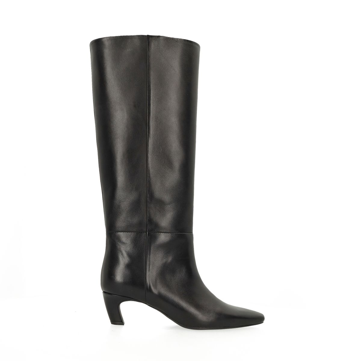 Bottes hautesà talon en cuir - noir - Sacha - Modalova