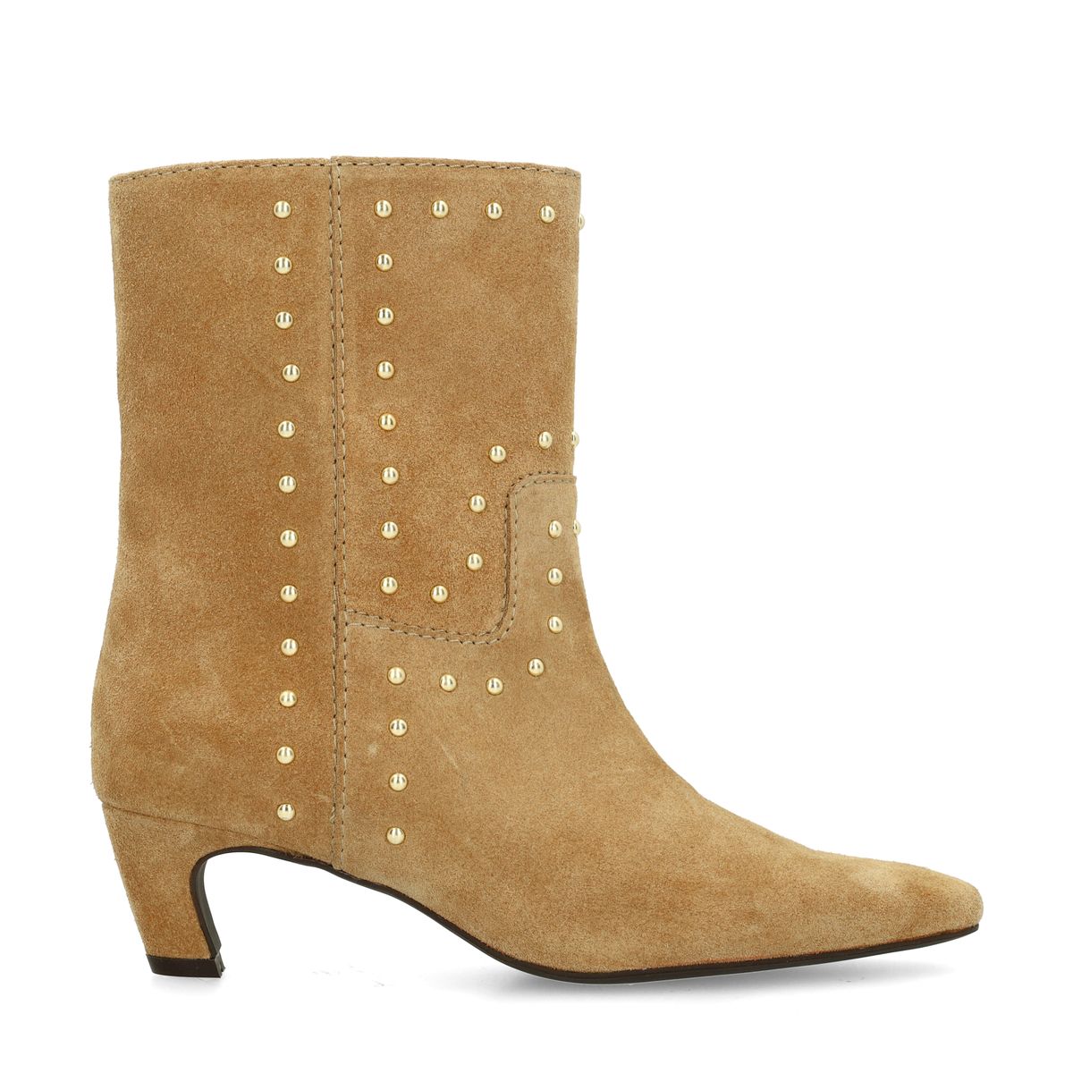 Bottines en daim avec clous - beige - Sacha - Modalova