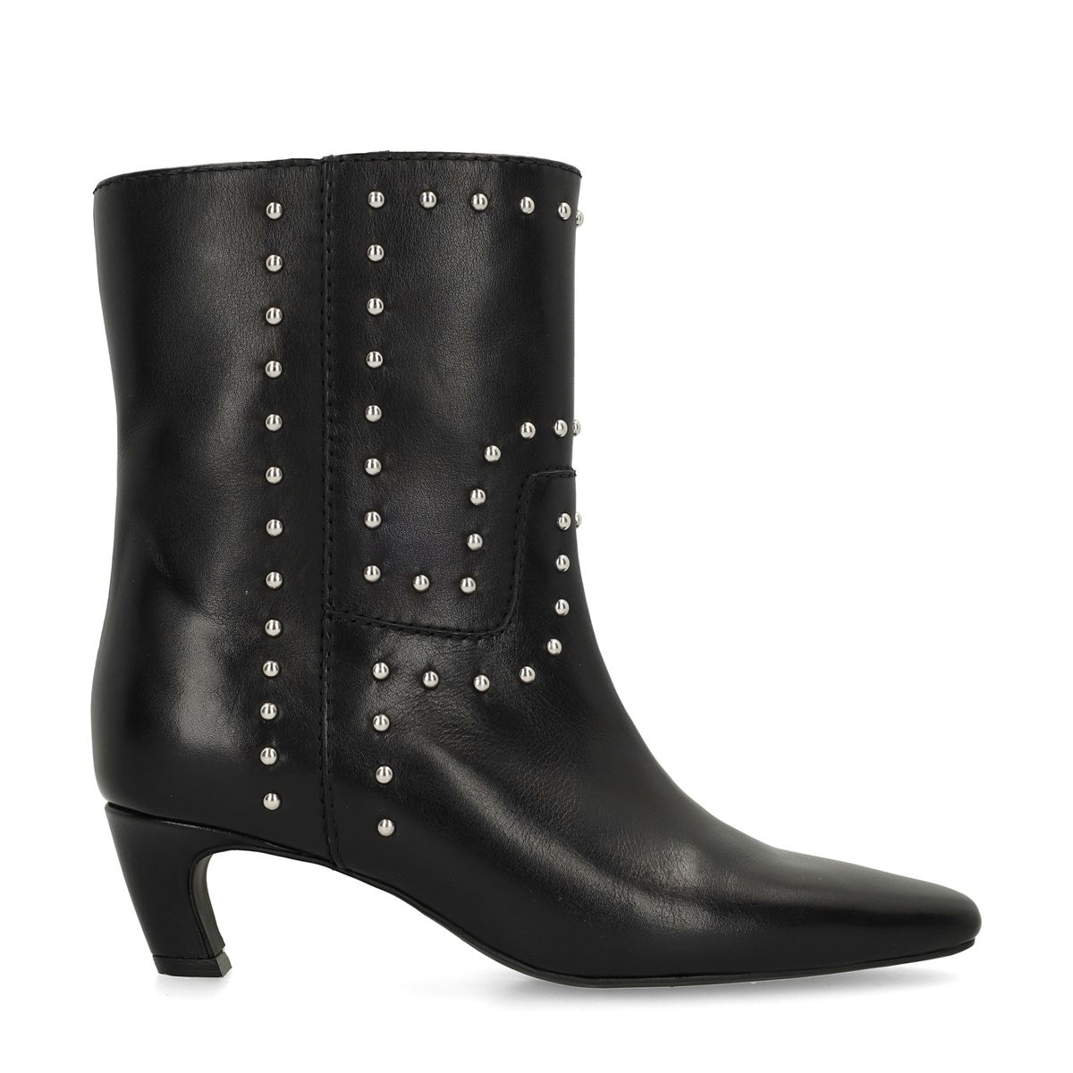 Bottines en cuir avec clous - noir - Sacha - Modalova