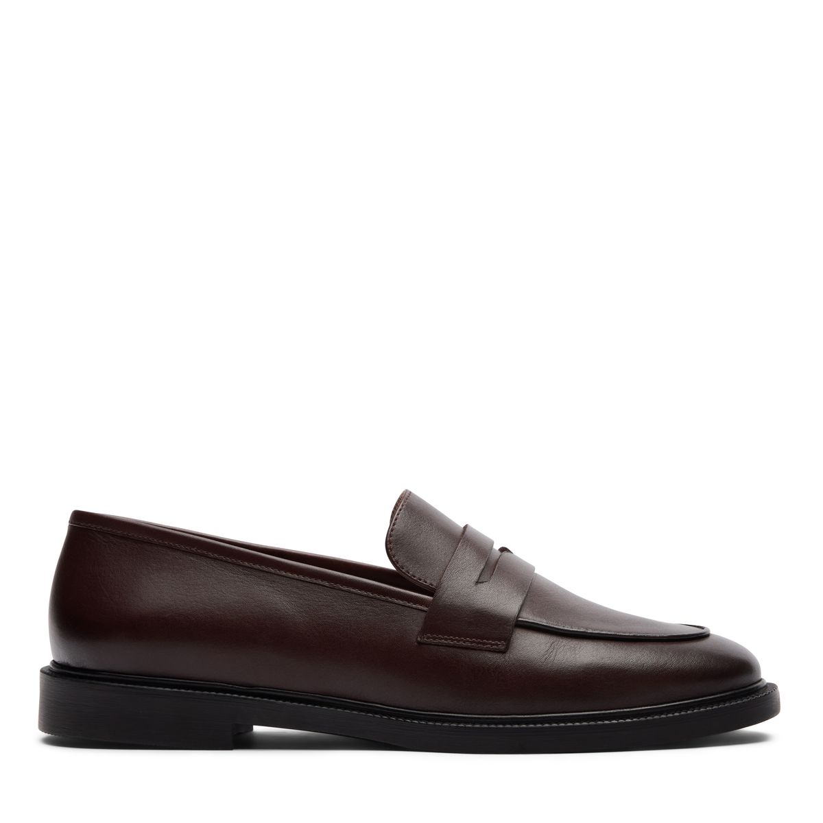 Donkerbruine leren loafers