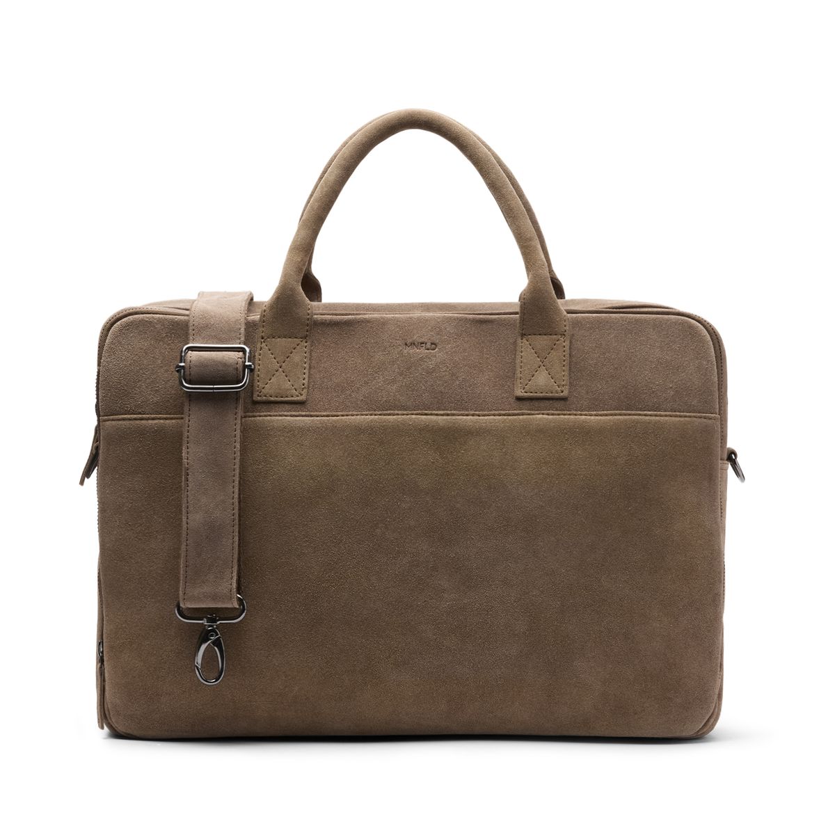 Taupe suède laptoptas 18.5 inch