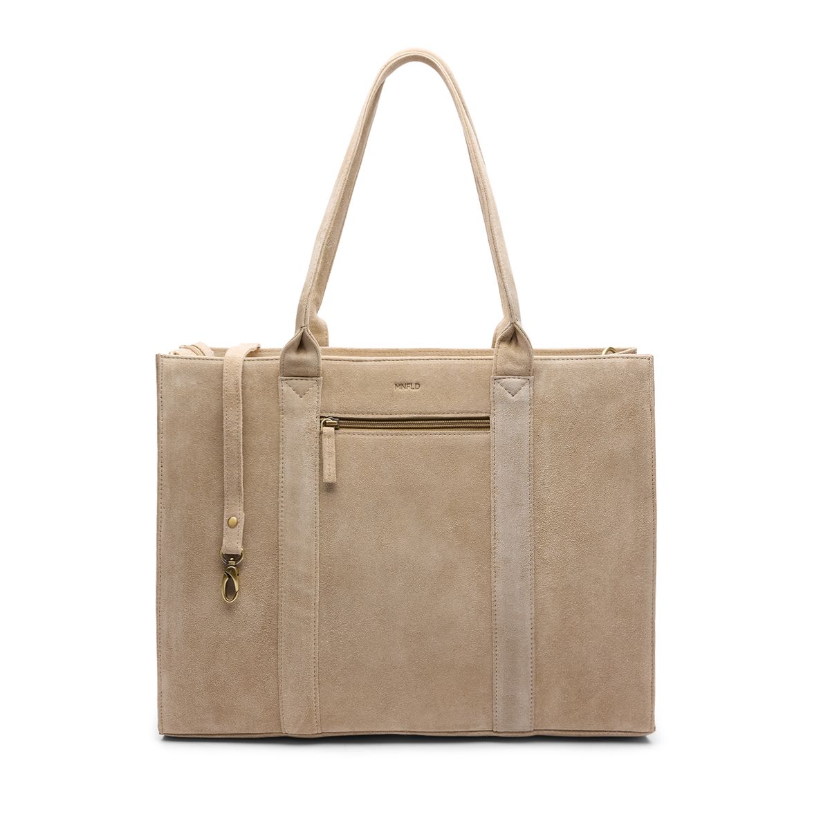 Suède beige shopper