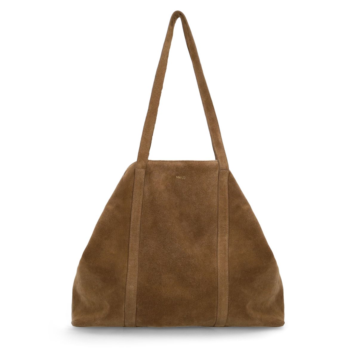 Cognac suède shopper