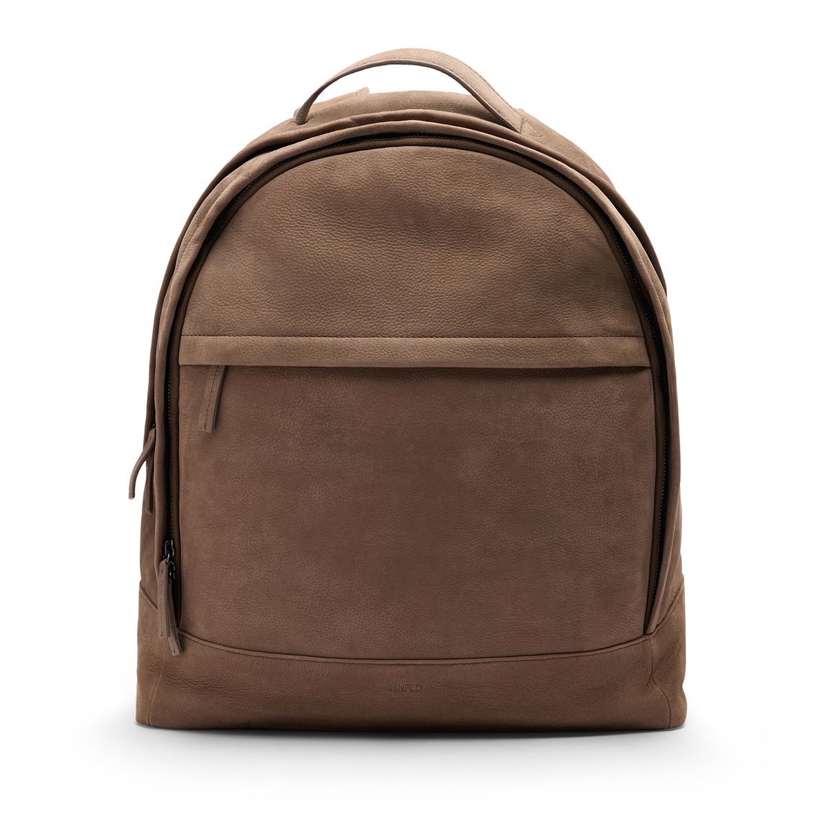 Manfield Taupe Nubuck Unixex Rugzak Met Ritssluiting – Maat Onesize
