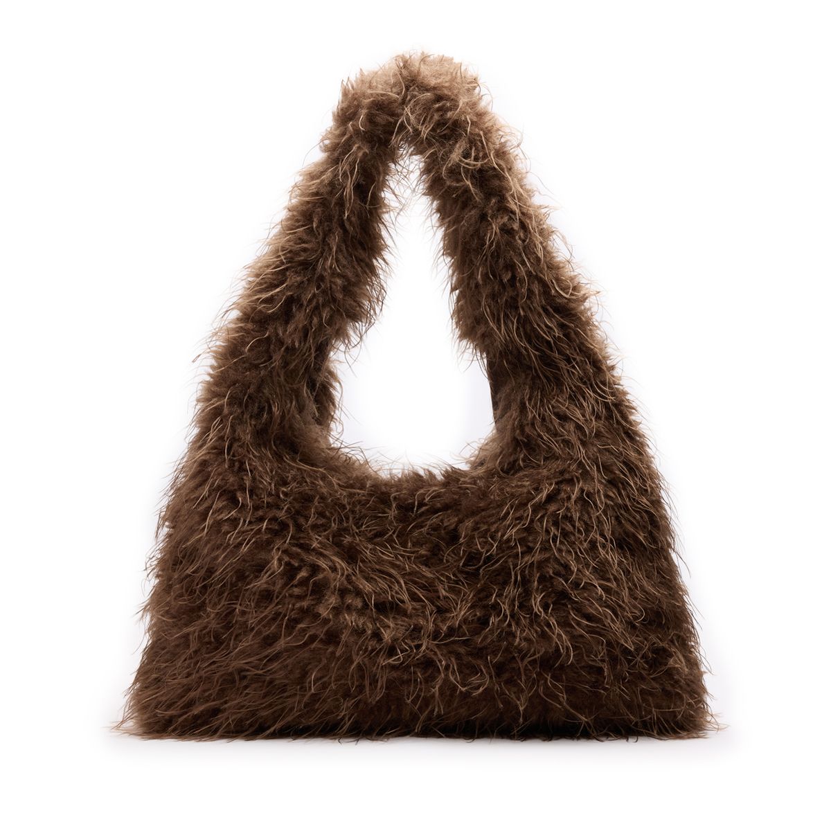 Manfield Bruine Hairy Schoudertas