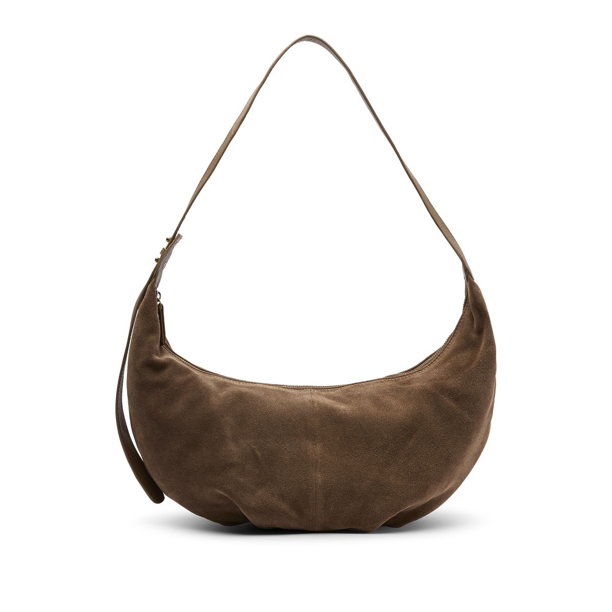 Bruine suède schoudertas