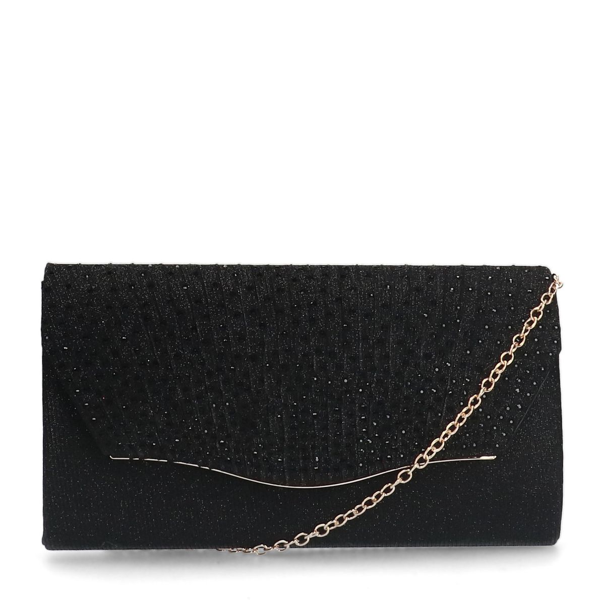 Zwarte glitter clutch