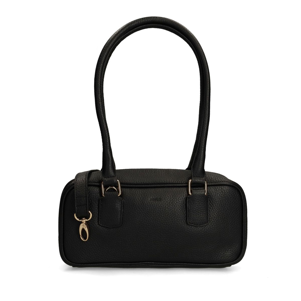 Zwarte leren schoudertas