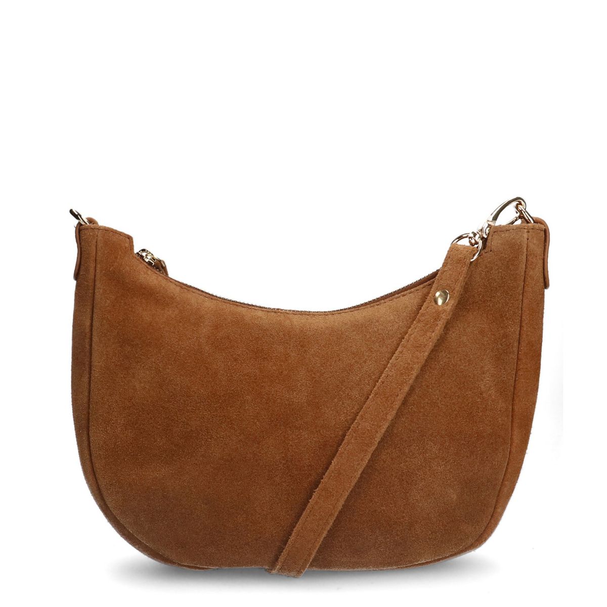 Cognac suède schoudertas