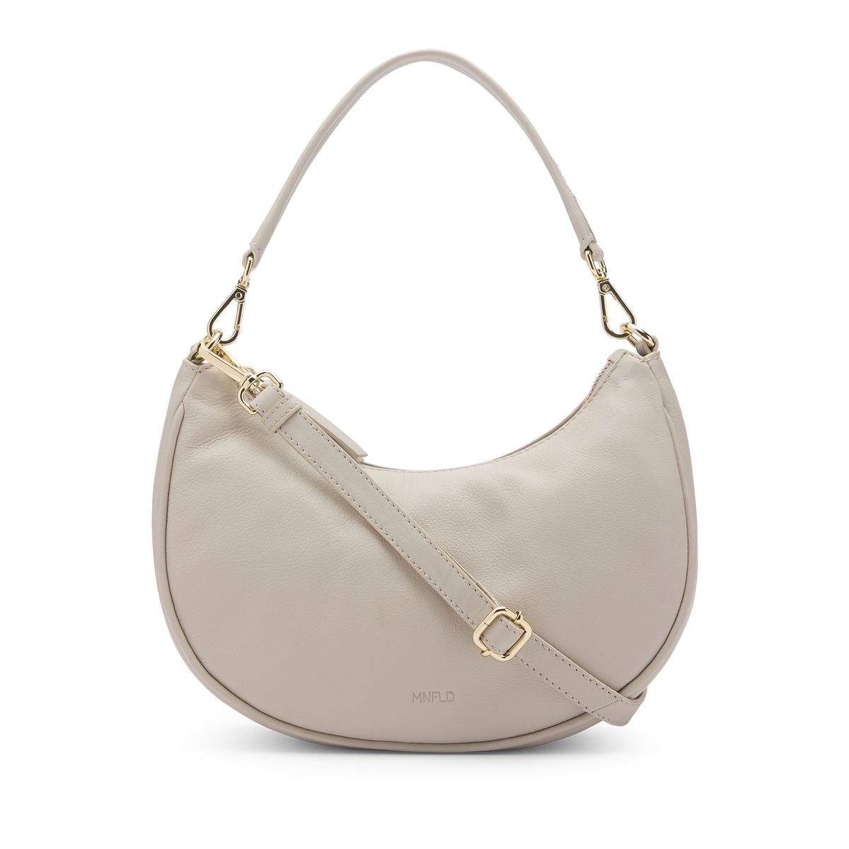 Beige leren handtas