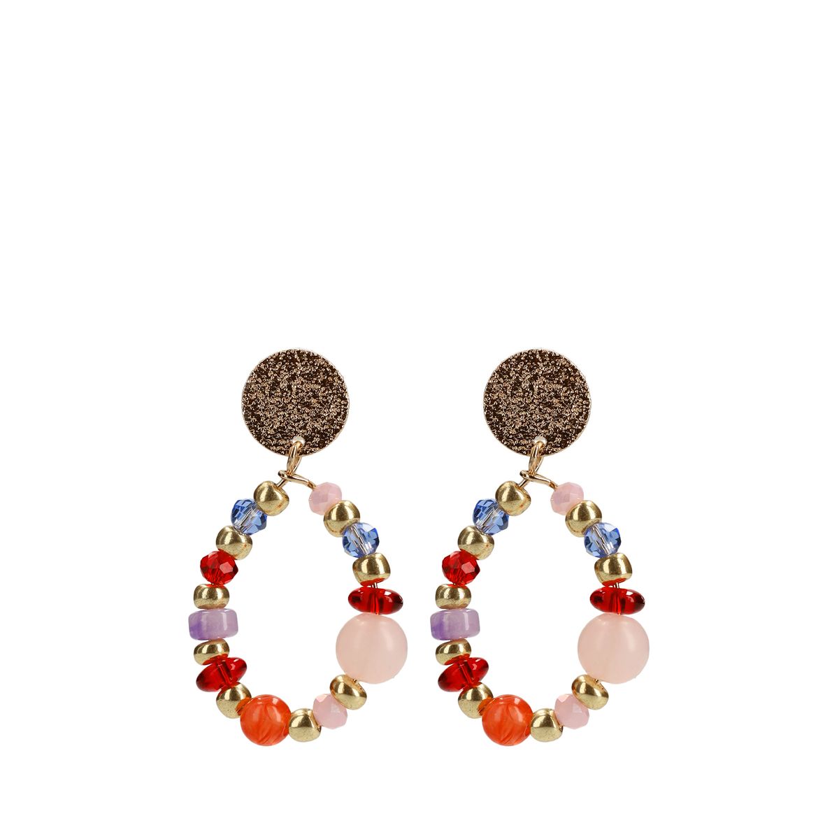 Multicolor kralen oorbellen
