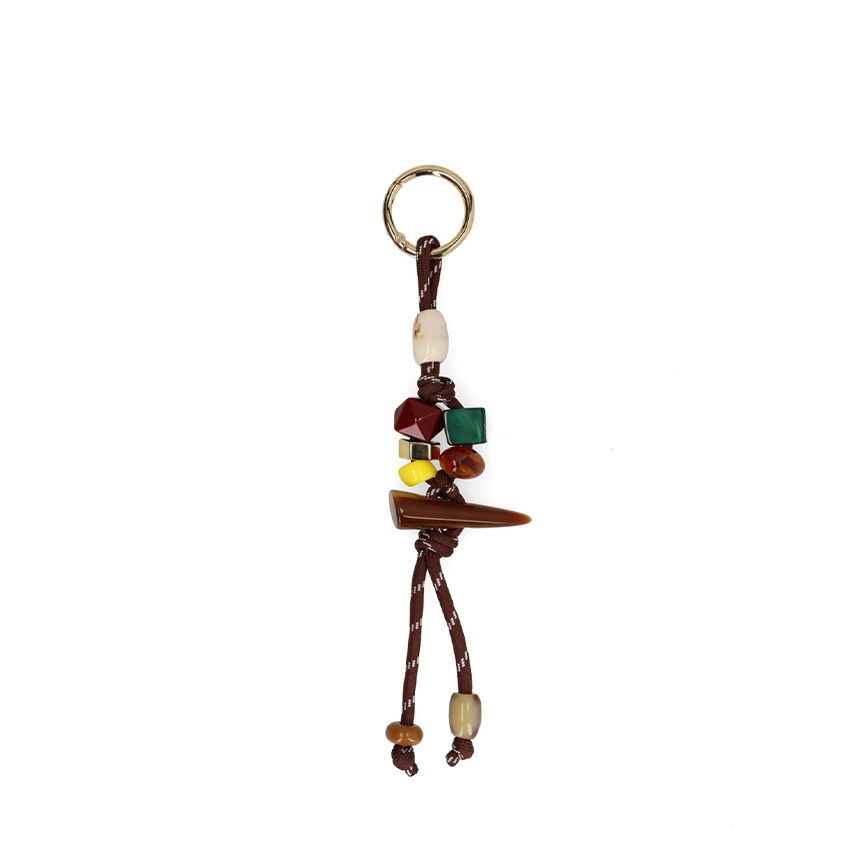 Donkerbruine bag charm