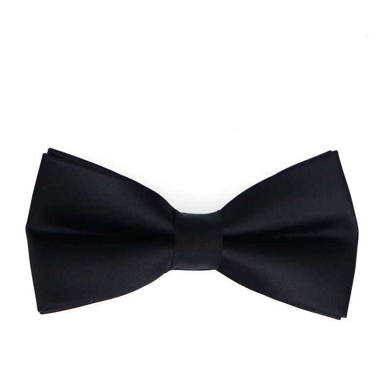 Zwarte voorgestrikte vlinderstrik