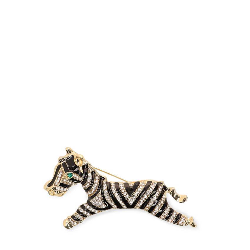 Goudkleurige zebra broche