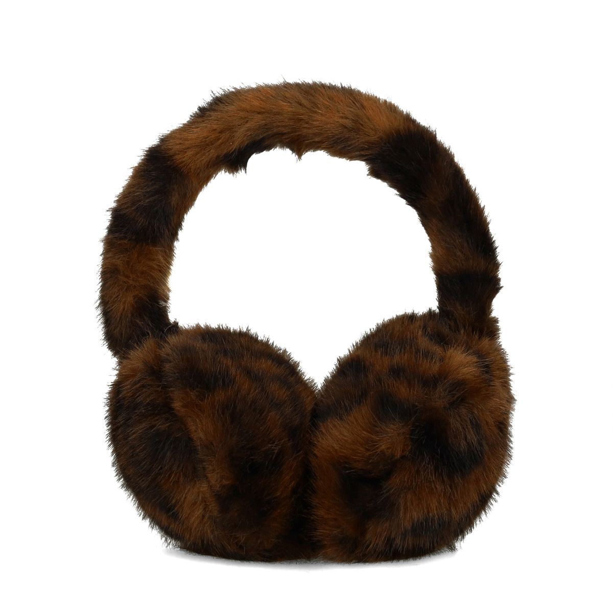 Leopard faux fur oorwarmers