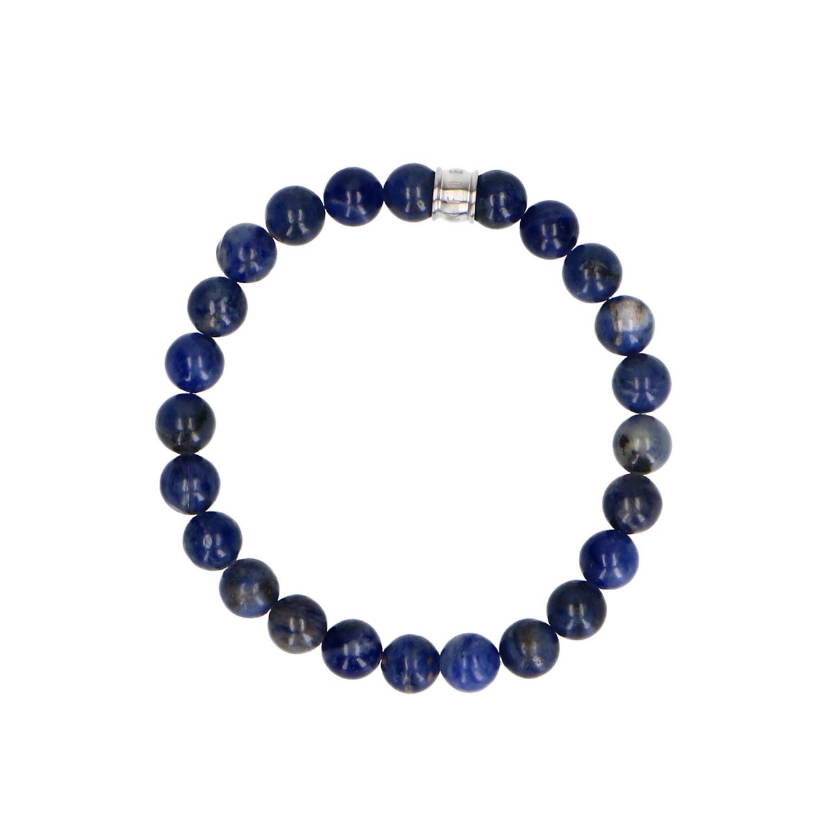 Blauwe heren kralenarmband