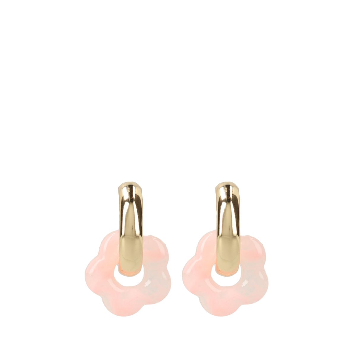 Roze bloemen oorbellen