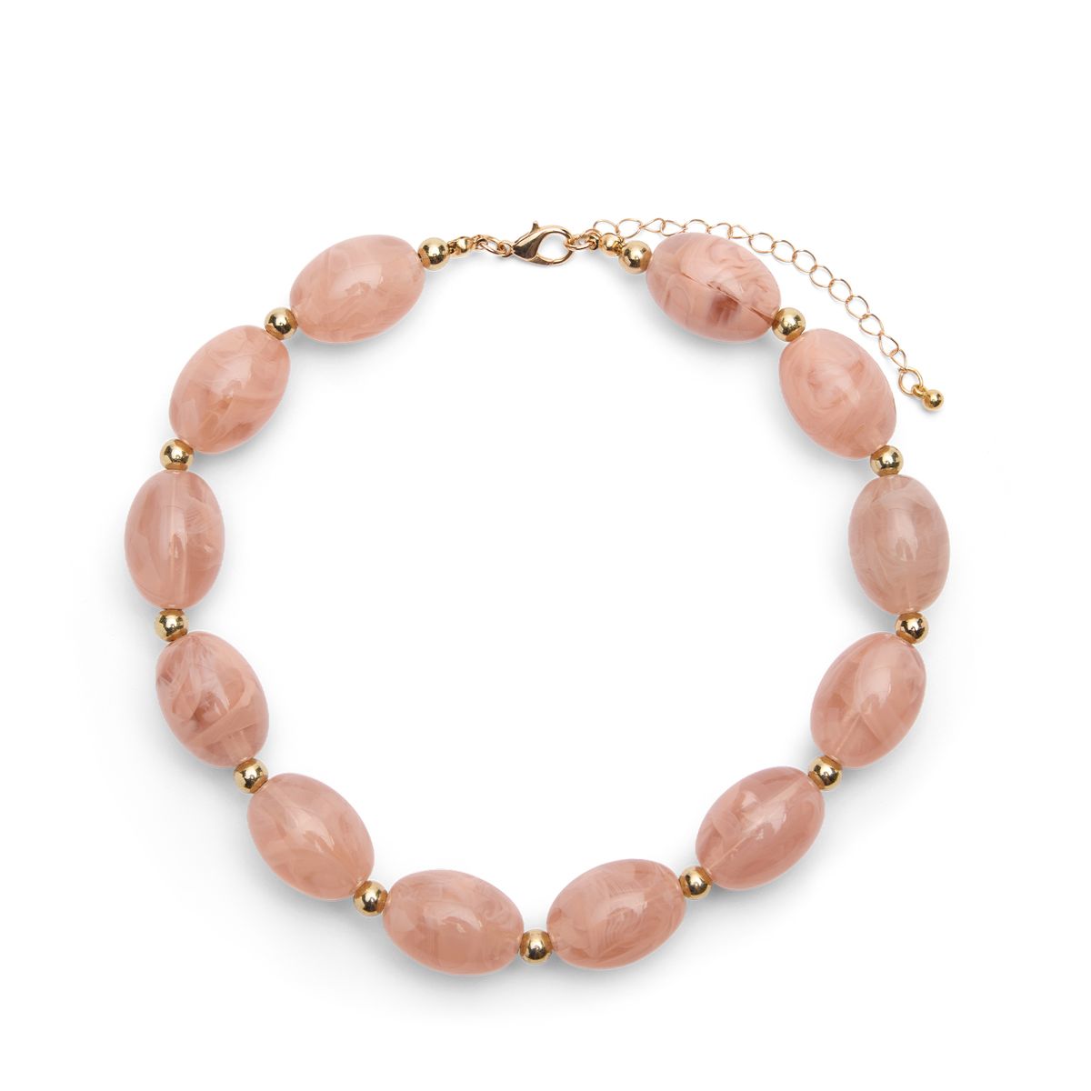 Roze kralenketting