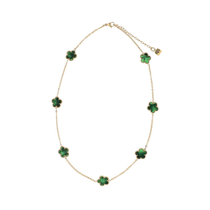 Groene bloemetjes ketting