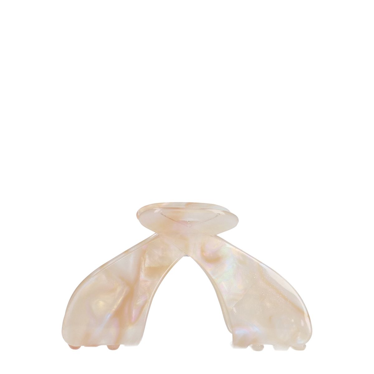 Beige haarklem met print